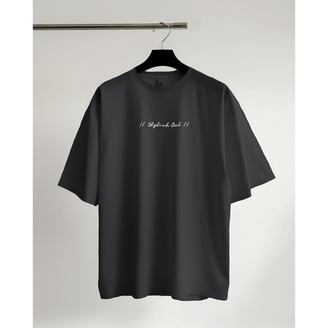 StylishOwl - Classic Oversized T-Shirt (Black)