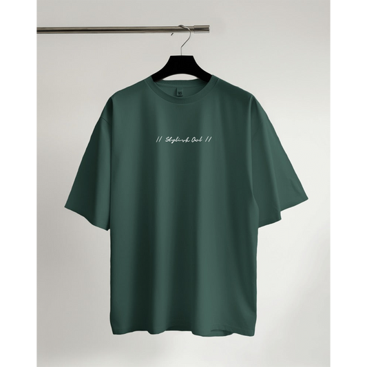 StylishOwl - Classic Oversized T-Shirt (Bottle Green)