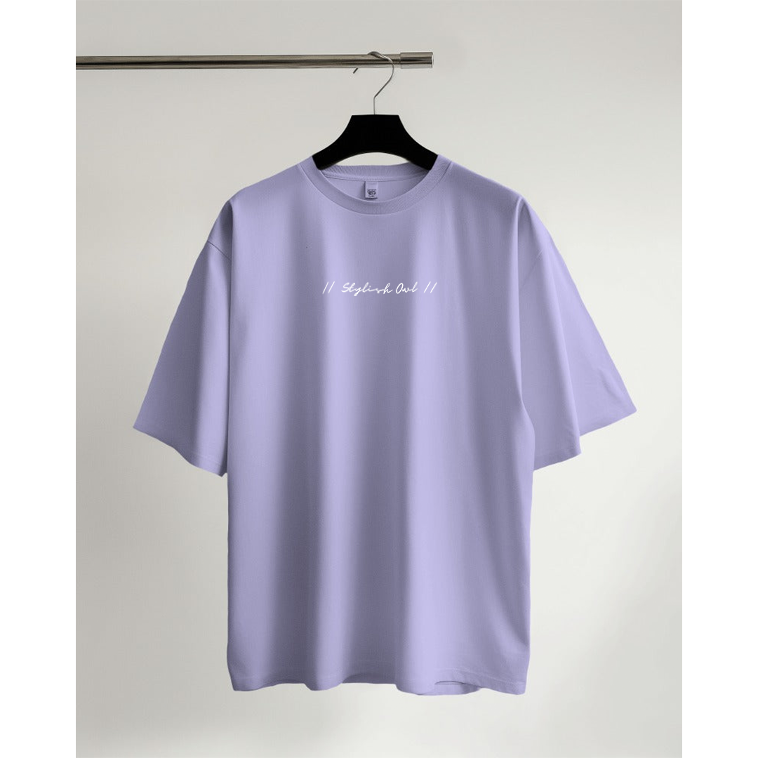 StylishOwl - Classic Oversized T-Shirt (Lavender)