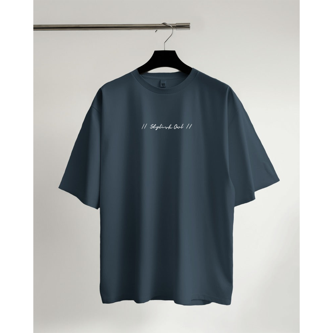 StylishOwl - Classic Oversized T-Shirt (Petrol Blue)