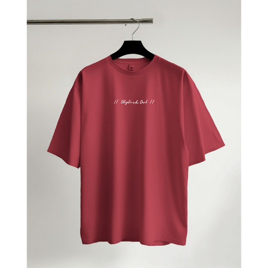 StylishOwl - Classic Oversized T-Shirt (Red)