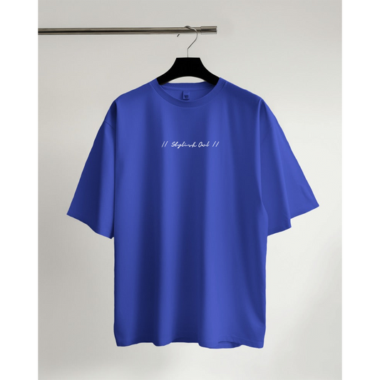 StylishOwl - Classic Oversized T-Shirt (Royal Blue)