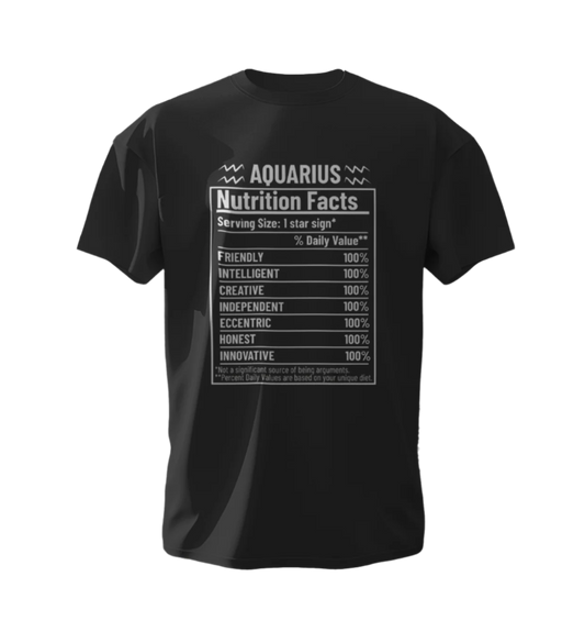 Aquarius Nutrition Facts Unisex T-Shirt