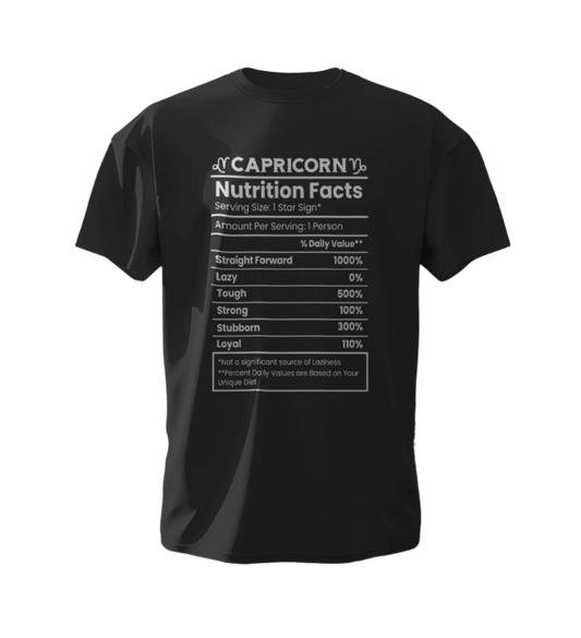 Capricorn Nutrition Facts Unisex T-Shirt