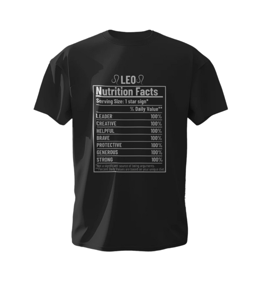 Leo Nutrition Facts Unisex T-Shirt