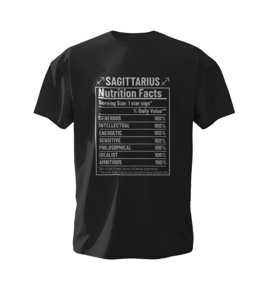 Sagittarius Nutrition Facts Unisex T-Shirt